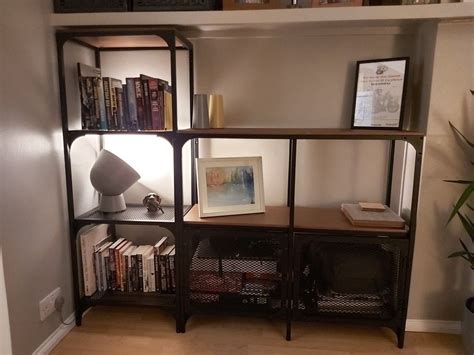 Modern Industrial Fireplace Alcove