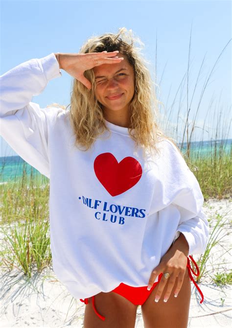 DILF LOVERS CLUB White Crewneck – Sadie Crowell