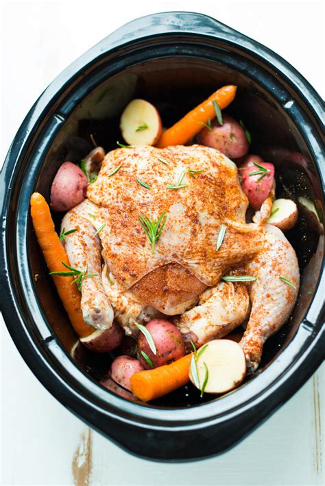 Slow Cooker Whole Chicken And Vegetables