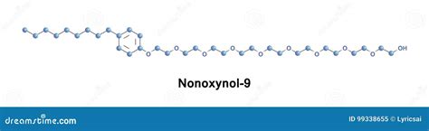 Nonoxynol-9, or N-9 stock vector. Illustration of line - 99338655