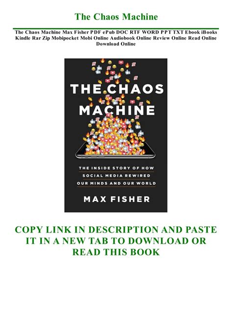 DOWNLOAD Free PDF The Chaos Machine BY Max Fisher