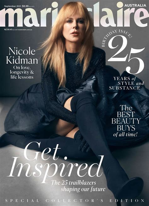 Nicole Kidman covers Marie Claire Australia September 2021 by Darren