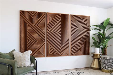 set   slatted wooden wall art wood wall art wall sculpture