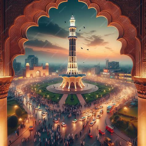 Premium Photo | Minar e Pakistan Lahore landmark of Pakistan