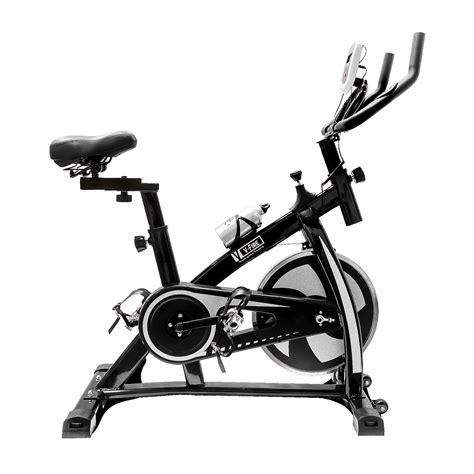 Indoor Cycling Workout Bike with Big Cushioned Seat (Silver)