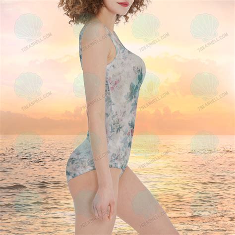 Vintage One Piece Swimwear, Vintage Flower, Vintage Summer Swimwear
