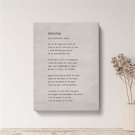 William Henley Poem Invictus 6
