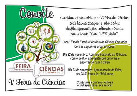Convite Para Feira De Ciencias