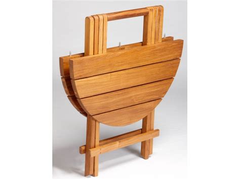 TEAK Тиковый складной стол, круглый Ø80 см.