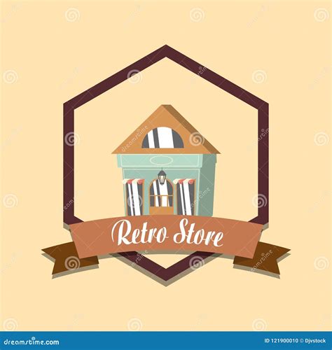 Retro store shopping stock vector. Illustration of decorative - 121900010