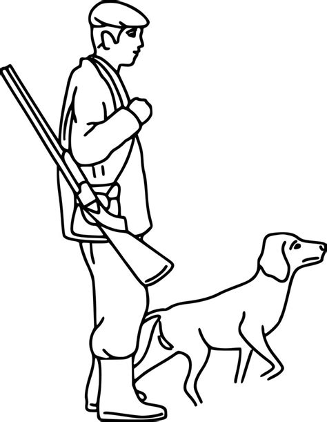 Coloriage Chasseur - Coloriage Chasseur Sanglier Coloriage De Chasse Au Sanglier A Imprimer ...