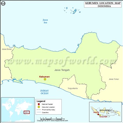 kebumen location  kebumen  indonesia map