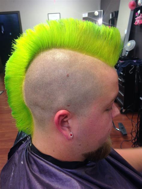 Neon colors will define the mohawk haircut look this summer 26