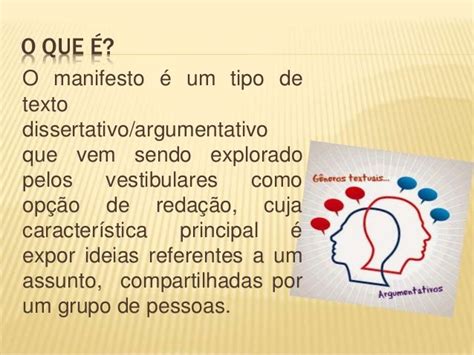 Oque É Um Manifesto - Produção Textual - Manifesto