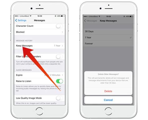 how to delete saved messages