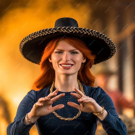 Premium Photo | Casting Shadows The Enchanting Spell of Redhead Cowgirl