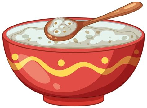 eating porridge vectors illustrations