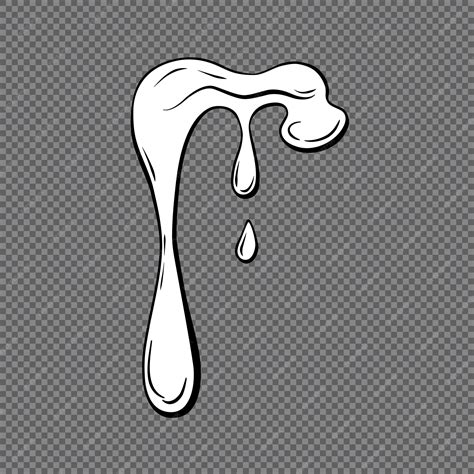 Premium Vector | Dripping liquid outline on a transparent background