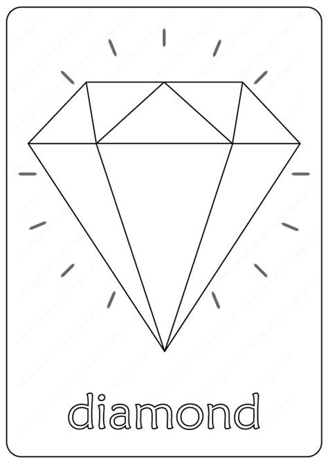 Diamond Coloring Page For Kids