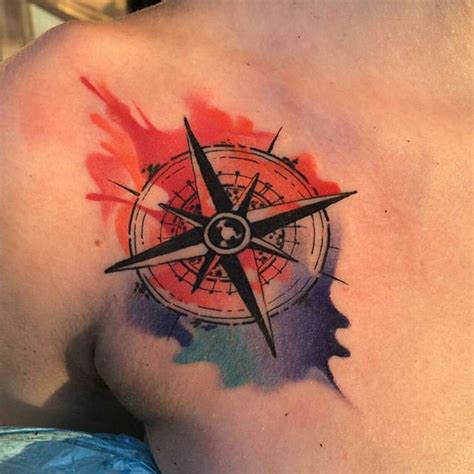 nicely  compass tattoo   aaron riddle  aaronriddletattoos