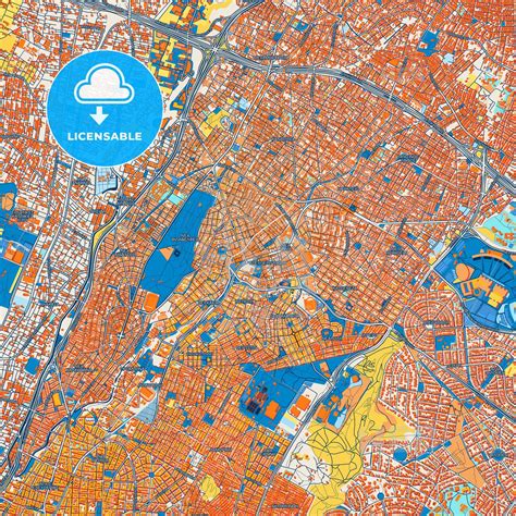 Colorful Nea Ionia Street Map - Digital Download – HEBSTREITS