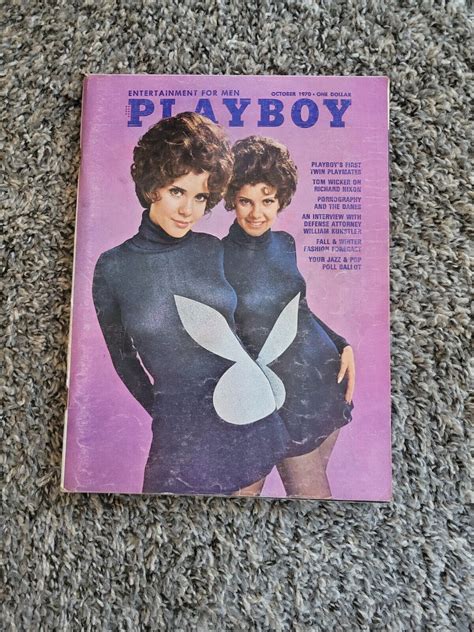 Vintage October 1970 Playboy Magazine with centerfold intact | #4828706795