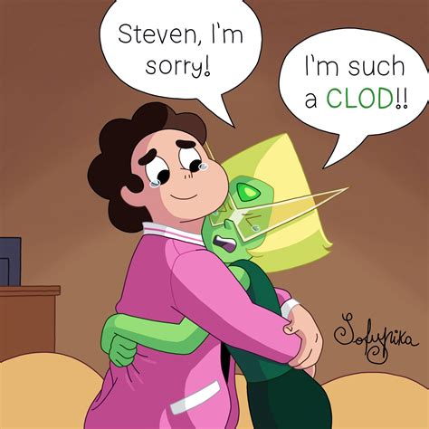 Steven and Peridot by sofypika on DeviantArt