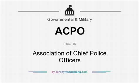 acpo association  chief police officers  governmental military