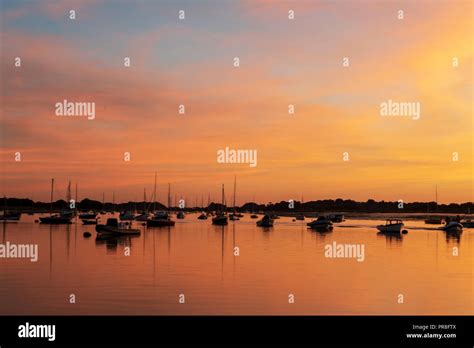 Sunset, Bosham, UK Stock Photo - Alamy