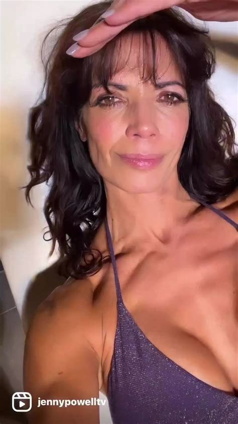 Jenny Powell, 55, leaves little to imagination as she pours curves into