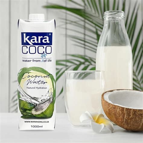 Kara Pure Coconut Water 6 x 1-Litre Replenishing Refreshment for