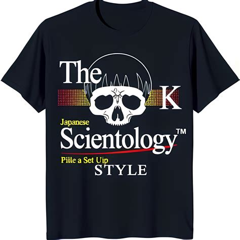 Black T-Shirt with Bold Graphic Japanese Scientology Parody - Walmart.com