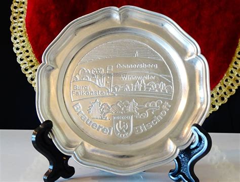 Чиния от калай на пивоварна Вischoff. | Антиквариат | Разград Старинна ...