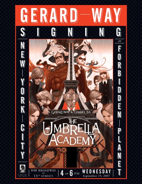 GERARD WAY UMBRELLA ACADEMY SIGNINGS 9/13/07 :: Archived Press Releases ...