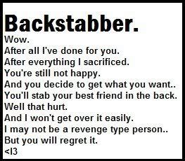 Quotes About Backstabbers. QuotesGram