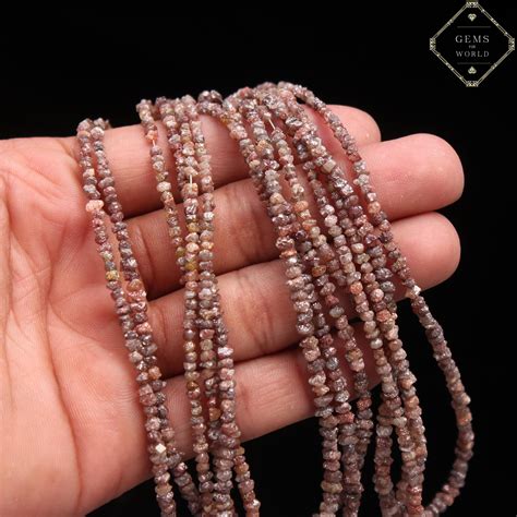 natural raw diamond beads red raw uncut beads red diamond  mm aaa