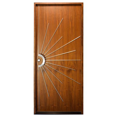 Modernist Starburst Single Entry Door Built to Order For Sale at