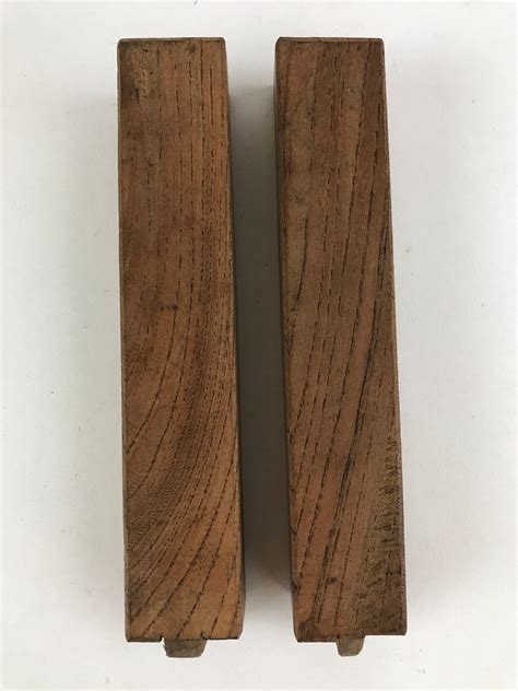 Japanese Buddhist Percussion Instrument Hyoushigi Ongi Vtg Wood Brown ...