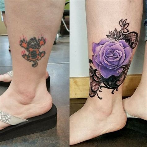 tattoo cover up ideas ankle - Dayna Scruggs