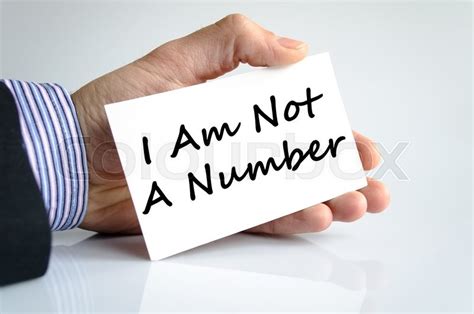 I am not a number text concept isolated ... | Stock image | Colourbox