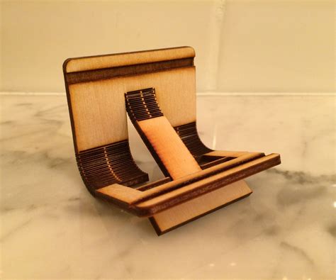 laser cut wooden phone stand  steps instructables