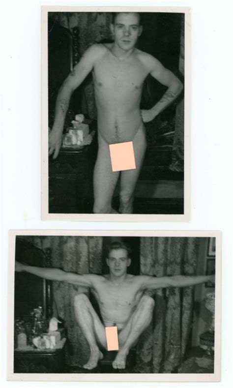 At Auction: VINTAGE AMATEUR MALE NUDE PHOTOS / TATTOOS