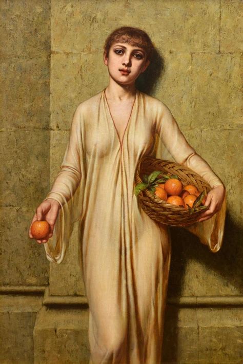 Arthur Hill - Oranges - 19th Century Neoclassical Portrait Oil Painting