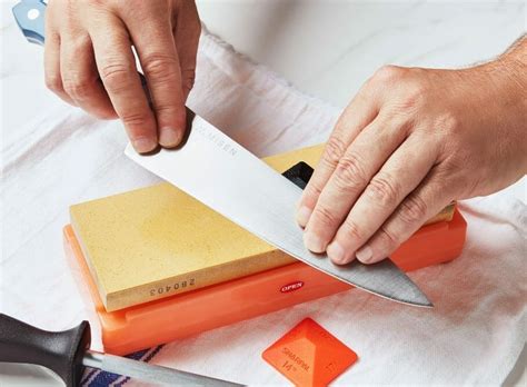 sharpen stainless steel knives tips  tricks