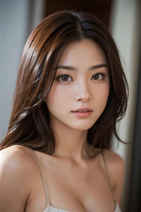 A woman with long brown hair and a white top posing for a picture