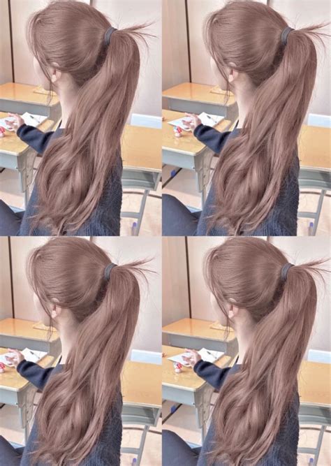 milk tea ash brown hair