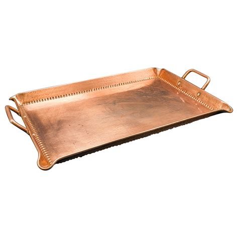 Antique Serving Tray, English, Handbeaten Copper, Afternoon Tea