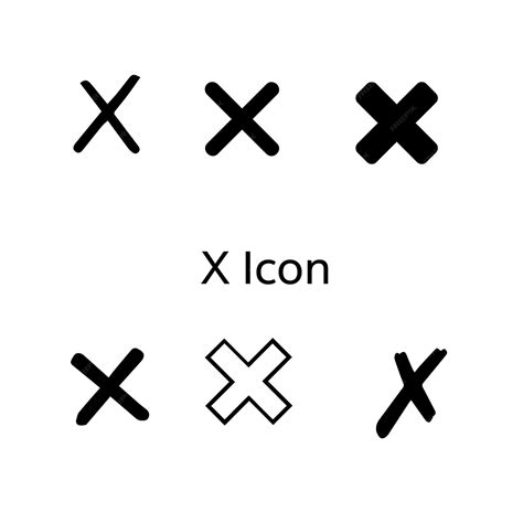 Premium Vector | A set of x and x crosses with the letter x on the