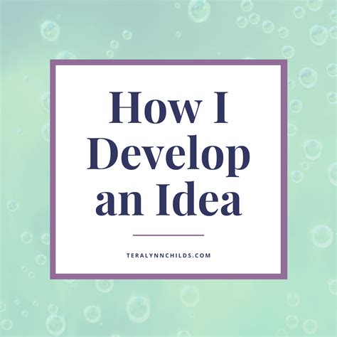 How I Develop an Idea (Writing Advice) » Tera Lynn Childs