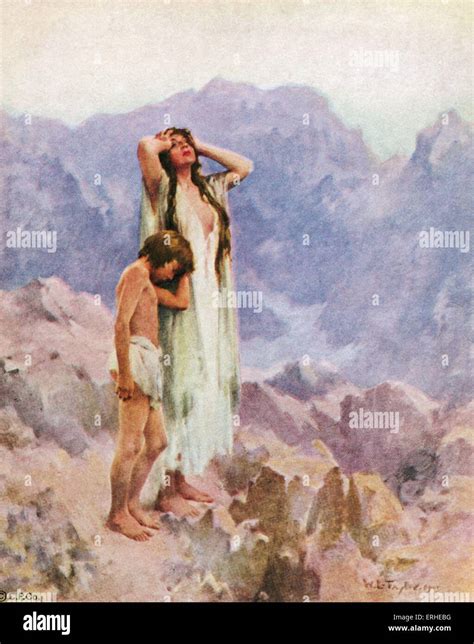 Ismael E Agar No Deserto - Agar e Ismaele nel deserto, scacciato da Abramo e Sara. Illustrazione ...